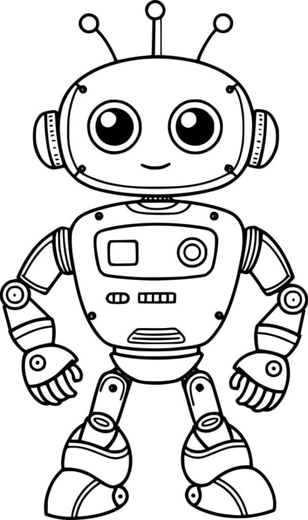 Robot – omalovánka