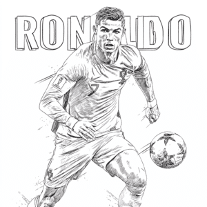 Ronaldo nogomet – pobarvanka