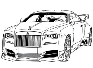 Royal Royce R Auto – Malvorlage