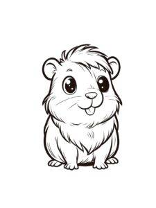 Tikus hamster – halaman mewarnai