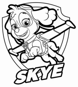 Skye Tlapková patrola – omalovánka