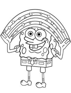 Buku Mewarnai Pelangi Spongebob