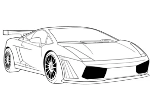 Šporotvé auto – omaľovánka