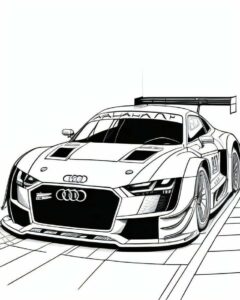 Sportliches Audi – Malvorlage