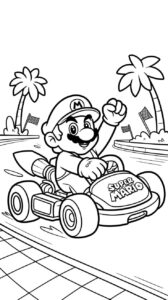 Super mario auto – pobarvanka