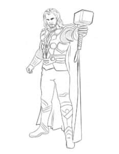 Thor Avengers – omalovánka