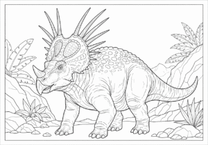 Triceratops-Dinosaurier – Malvorlage