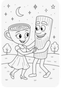 Tung tung sahur și cappuccino – fișă de colorat