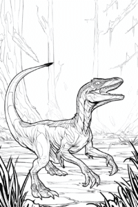 Velociraptor – omalovánka