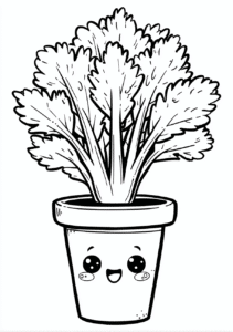 Pot bunga yang ceria – halaman mewarnai