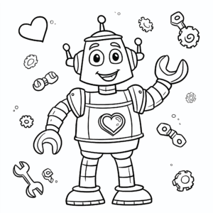 Vesel robot – pobarvanka