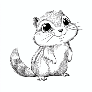 Esquilo – desenho para colorir
