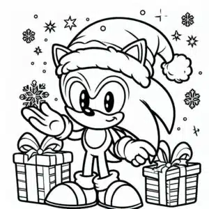 Vánoční Sonic – omalovánka