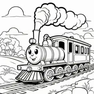 Thomas, die kleine Lokomotive – Malvorlage