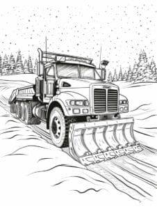 Arado de inverno para colorir – desenho para colorir