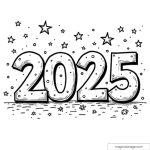 2025 Malbuch – Malvorlage