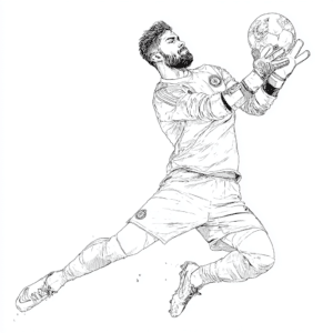 Alisson Becker, nogometni vratar – pobarvanka