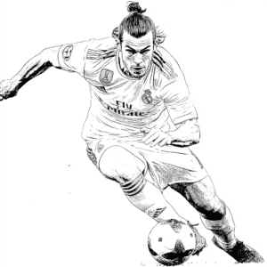 Gareth Bale nogometaš – pobarvanka