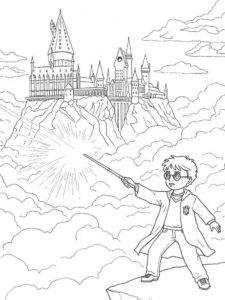 Harry Potter e Rokford – desenho para colorir