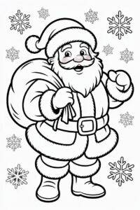 Svatý Mikuláš - Santa Claus – omalovánka