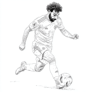 Mohamed Salah - nogomet – pobarvanka
