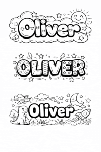 Omalovánka s jménem Oliver
