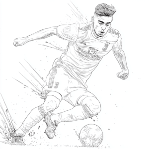 Paulo Dybala nogometaš – pobarvanka