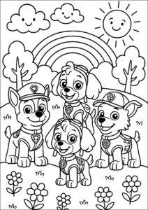 Paw patrol psíky – omalovánka