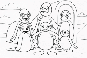 Pinguin pohádka – omalovánka