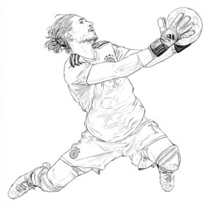 Yann Sommer vratar nogomet – pobarvanka