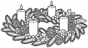 Adventkränze – Malvorlage