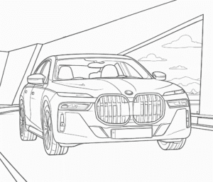 Auto BMW X2 – Malvorlage