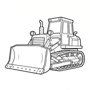 Omalovánka buldozer