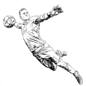 Nogometaš Marc-Andre Ter Stegen, vratar – pobarvanka