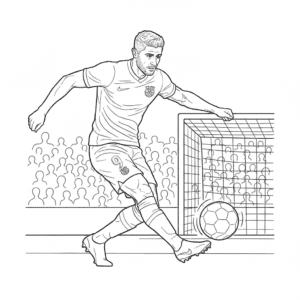 Nogometaš Robert Lewandowski – pobarvanka