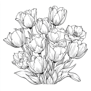 bunga tulip – halaman mewarnai