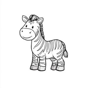Zebra – fișă de colorat