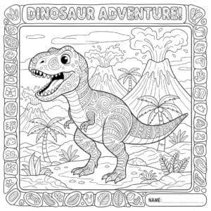 Komplexer Dinosaurier – Malvorlage