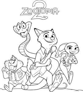 Zootropolis 2 Zootopia – omalovánky