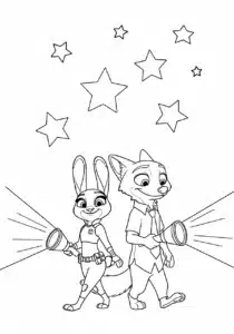 Nick a Judy Zootropolis 2 – kolorowanka