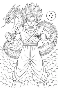 Goku Dragon Ball – omalovánka