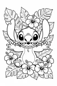 Ponto em flores – desenho para colorir