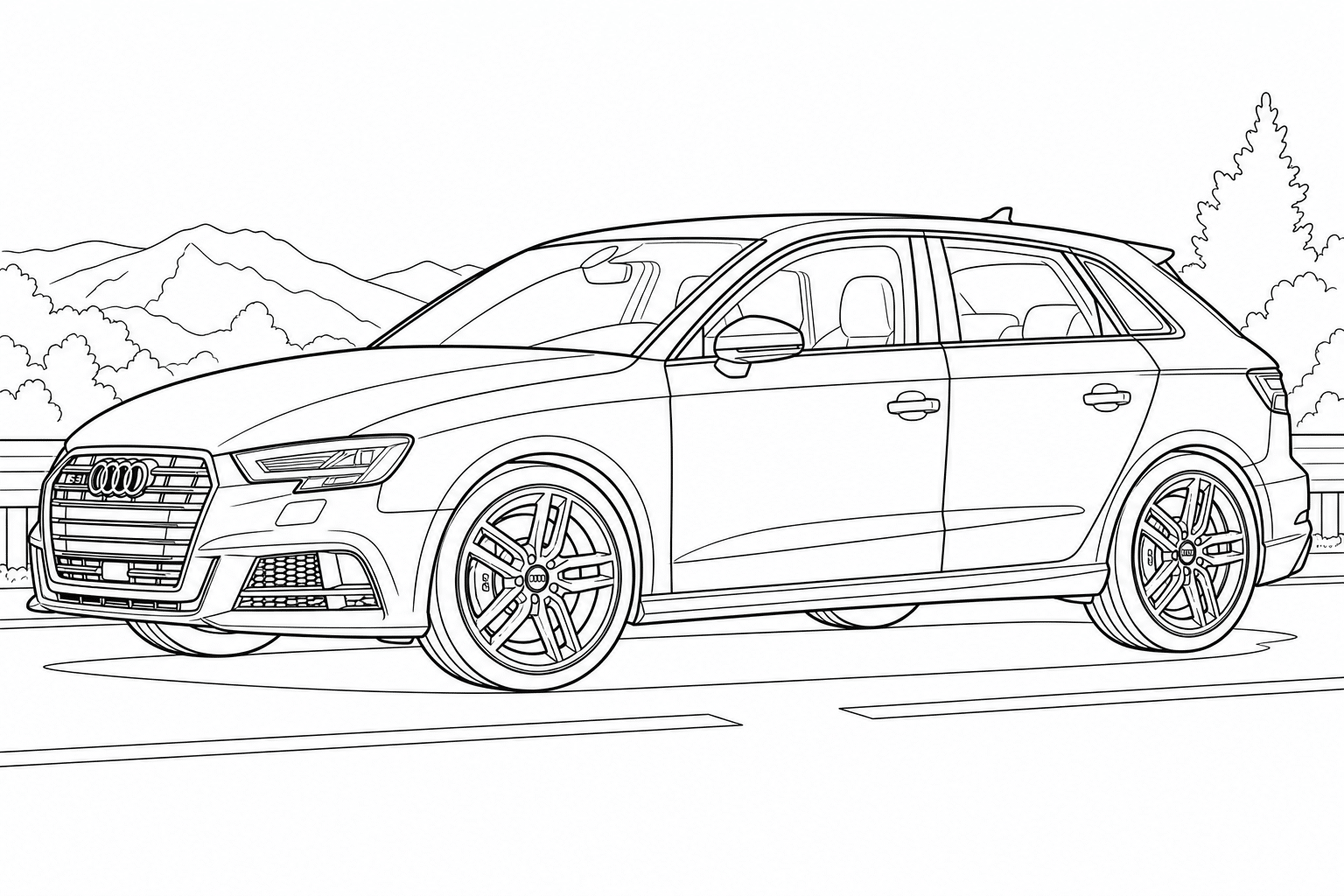 Audi S3 – colouring book