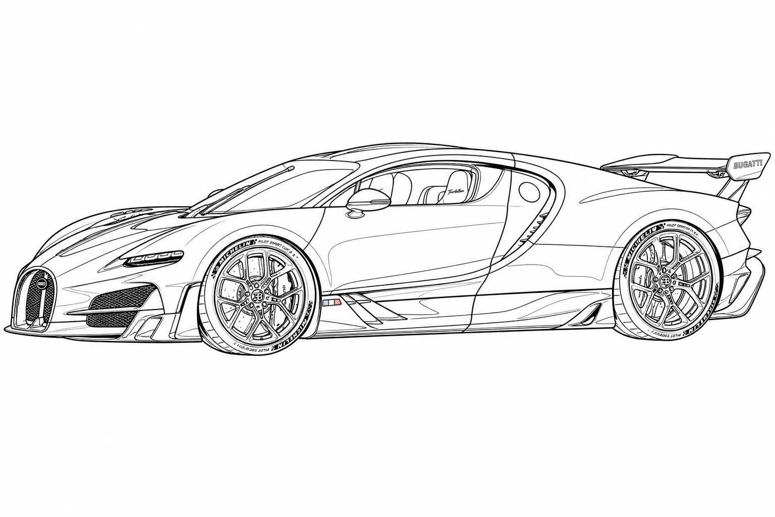 Bugatti Tourbillon – colouring book