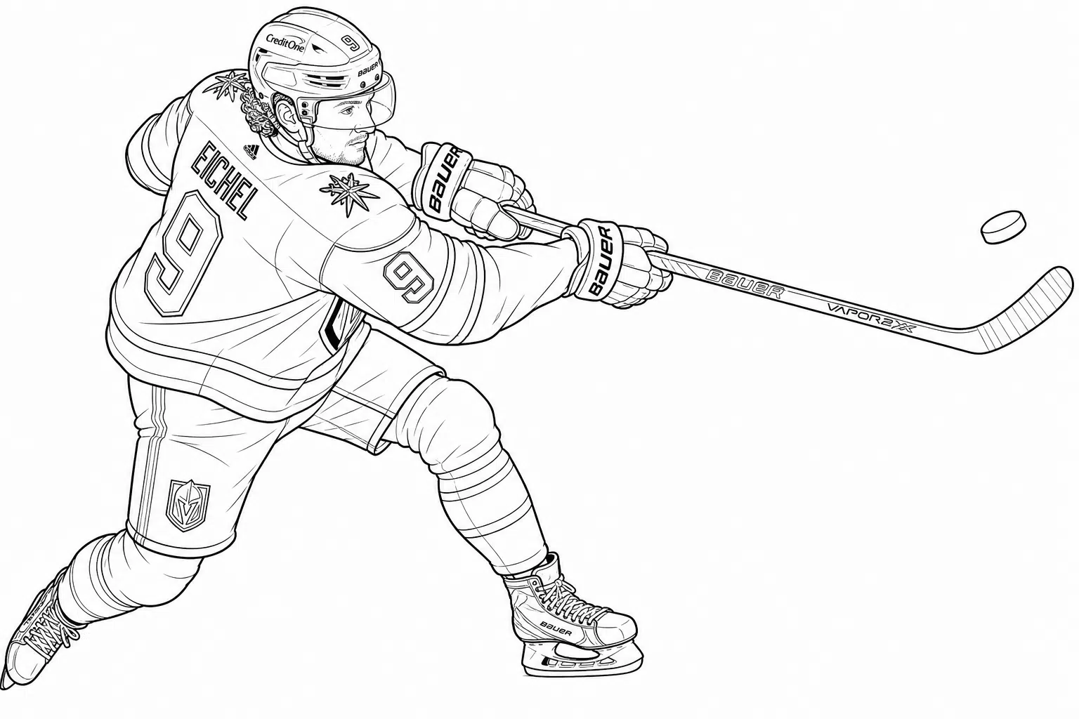 Jack Eichel hokejista – omalovánka