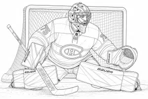 Hoki kiper Jakub Dobeš – halaman mewarnai