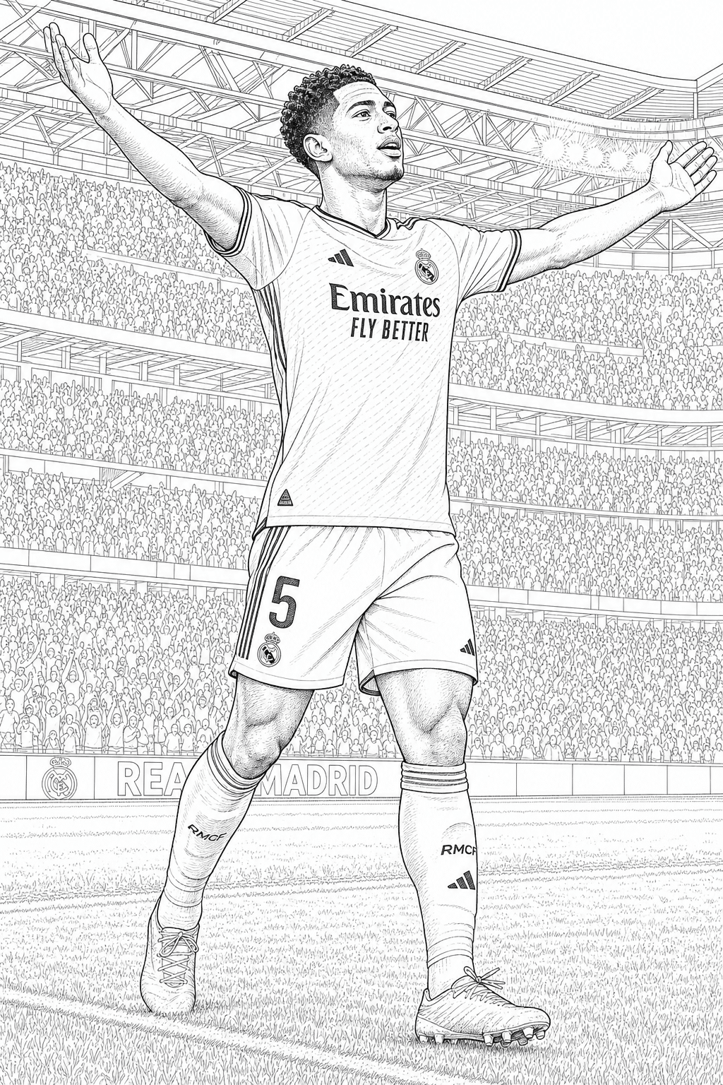 Jude Bellingham, fotbalist – carte de colorat