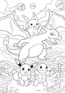 página para colorir pokemons – desenho para colorir