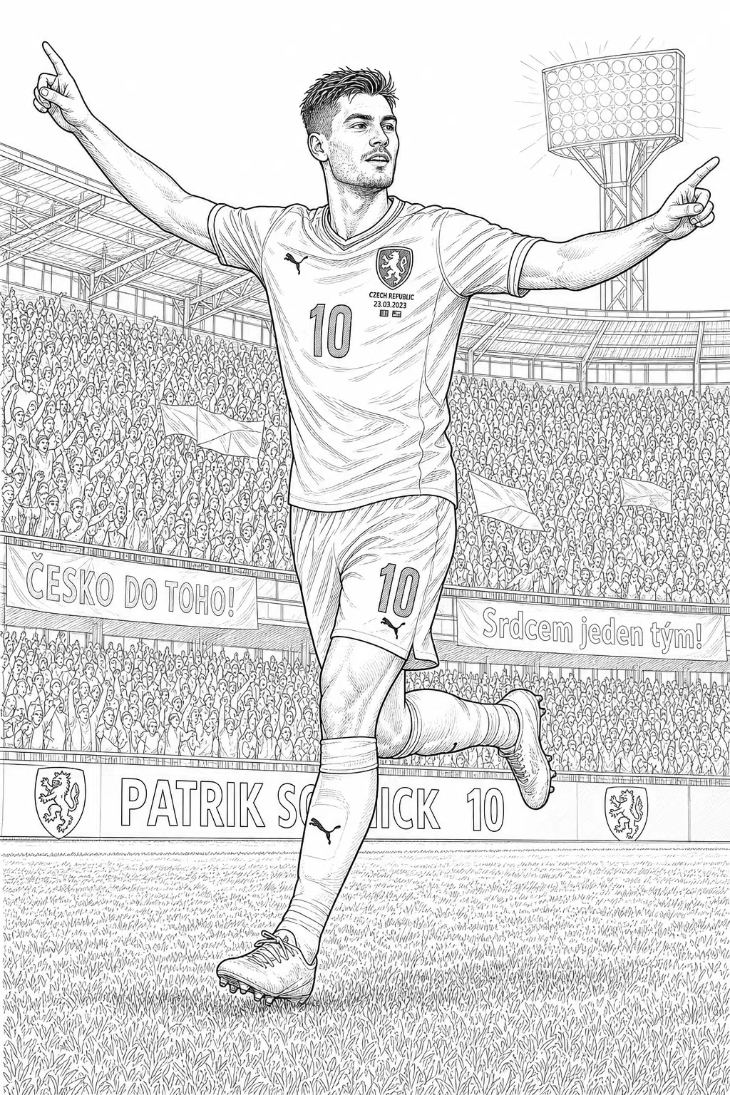 Patrik Schick, fotbalist – carte de colorat