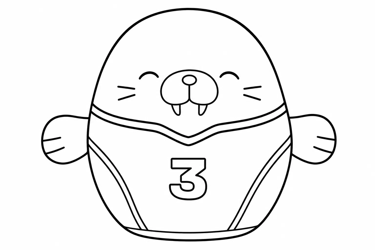 Squishmallow Vini the Walrus – Colouring Book